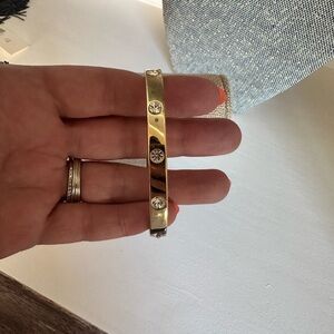 Gold Bracelet with Crystal Accents